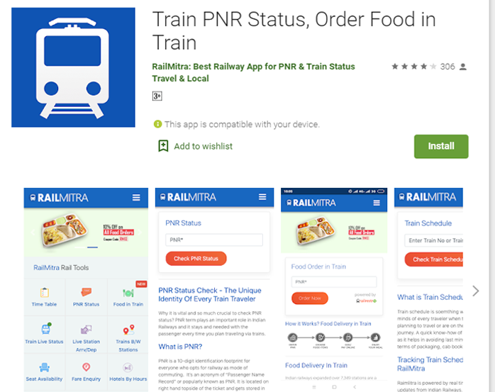Railmitra Android App developer